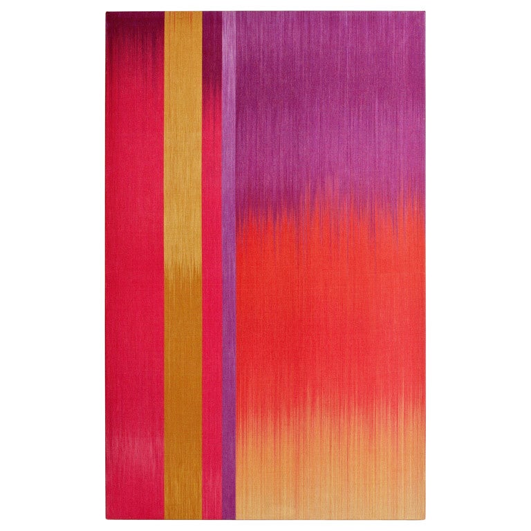 Ptolemy Mann's "Violet Red Yellow Ikat" Textile Art