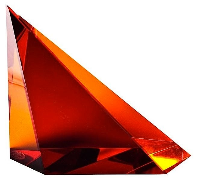 Red, Orange and Clear Norman Mercer Lucite Sculpture 4