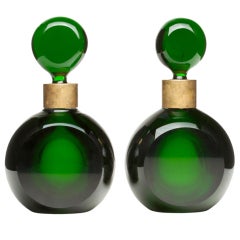 Fabulous Pair of Parisian Perfume bottles circa 1920's