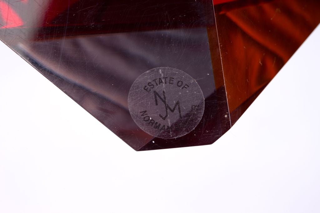 Red, Orange and Clear Norman Mercer Lucite Sculpture 3