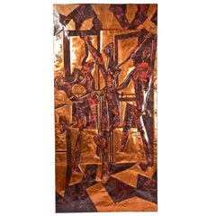 Picasso Copper Wall Sculpture of "Les Trois Danseuses" 