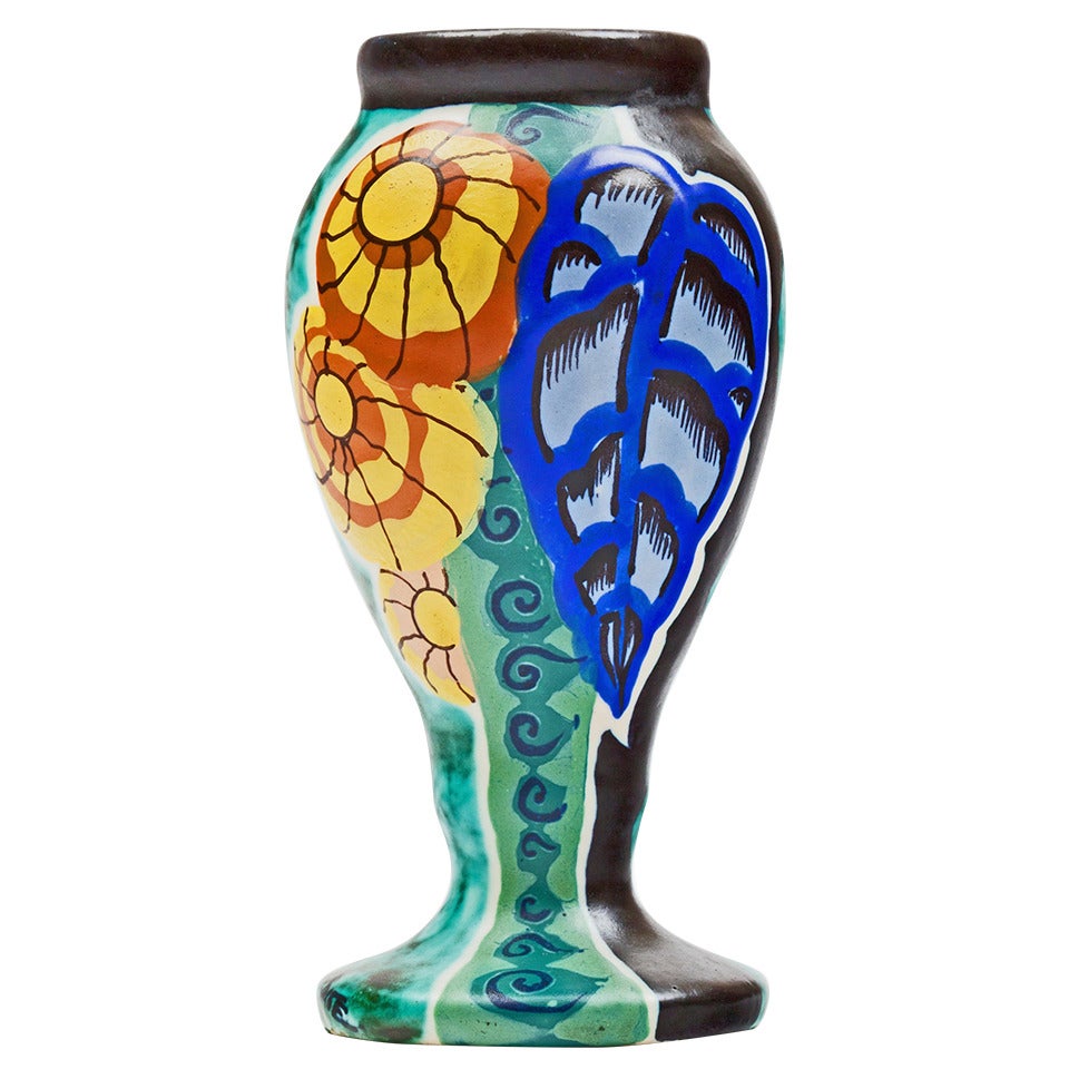 French Art Nouveau Ceramic Vase by Louis-Auguste Dage