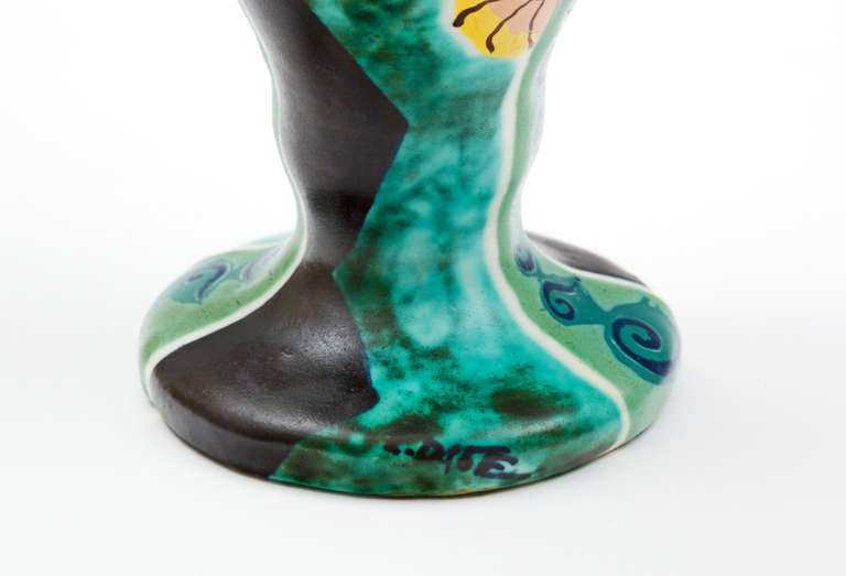 French Art Nouveau Ceramic Vase by Louis-Auguste Dage 1