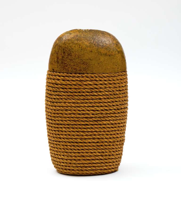Ceramic and Rope Stoneware Vase by Schneider In Good Condition In New York, NY