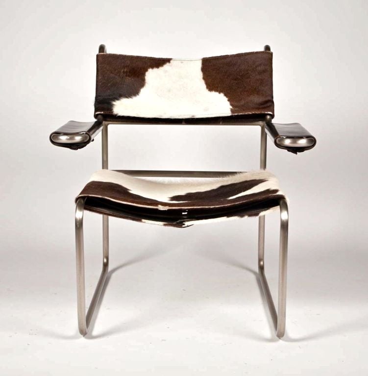 20ième siècle Paire de chaises tubulaires de style moderniste Bauhaus  en vente