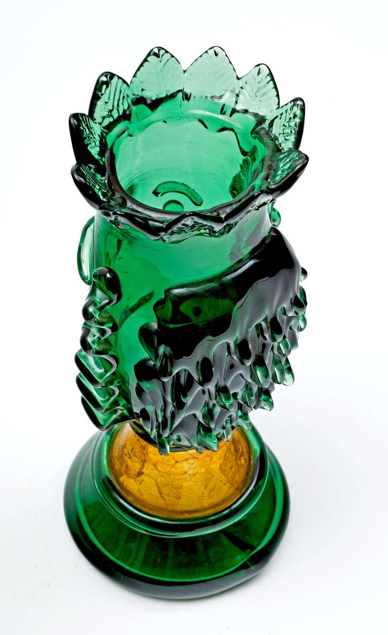 Exceptional Green & Gilt Murano Figural Sculpture 3