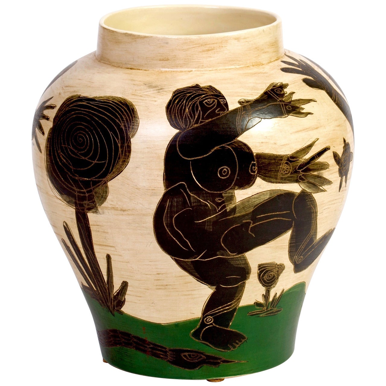 Rare and Early Large Ledesma Ceramic Vase