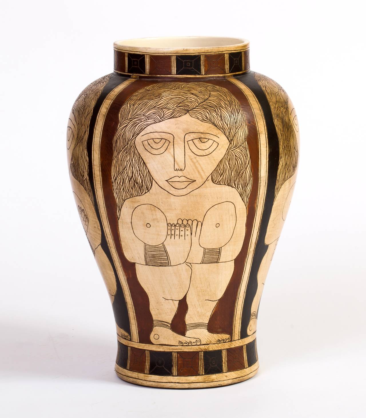 Rare and Early Large Ledesma Ceramic Vase 2