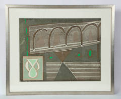 Albert Urban Abstrakter Siebdruck circa 1950er Jahre