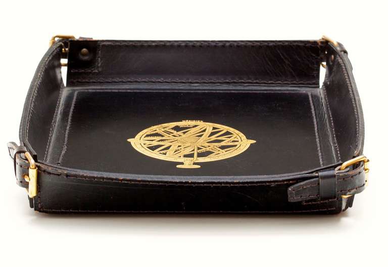 40's French Leather Tray/Box
