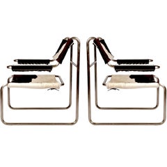 Pair of Bauhaus Modernist StyleTubular Chairs