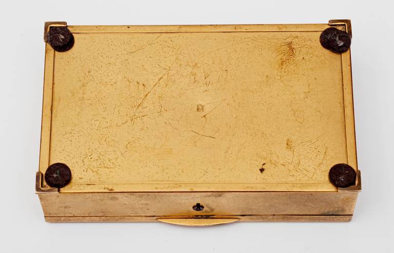 Mid-20th Century Stunning Gilt Bronze Scandinavian Box