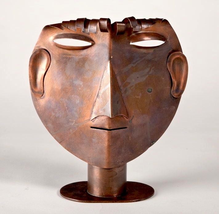 Copper Sculpture of a Boy at 1stdibs