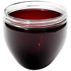 Stunning Barbini Murano Dark Cranberry Vase 10
