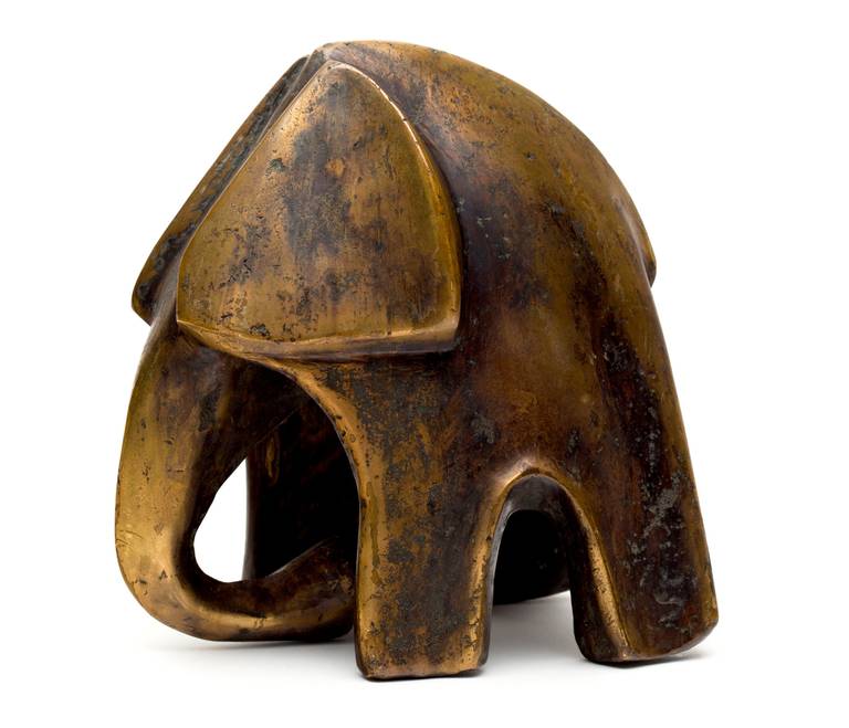 Abstract Bronze Elephant Sculpture at 1stdibs