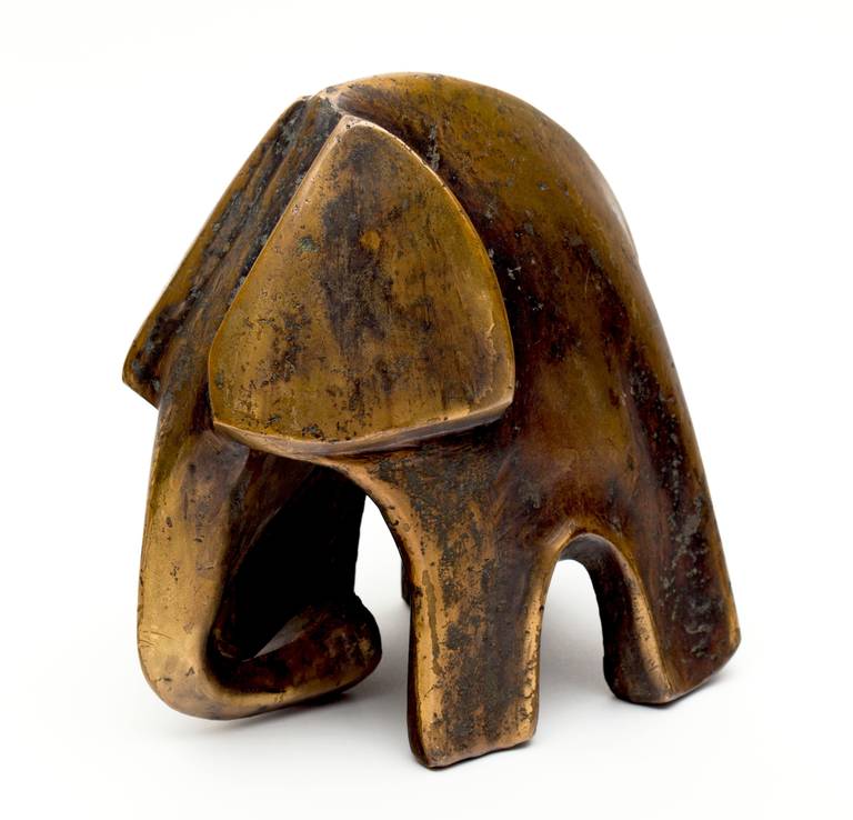 American Abstract Bronze Elephant Sculpture