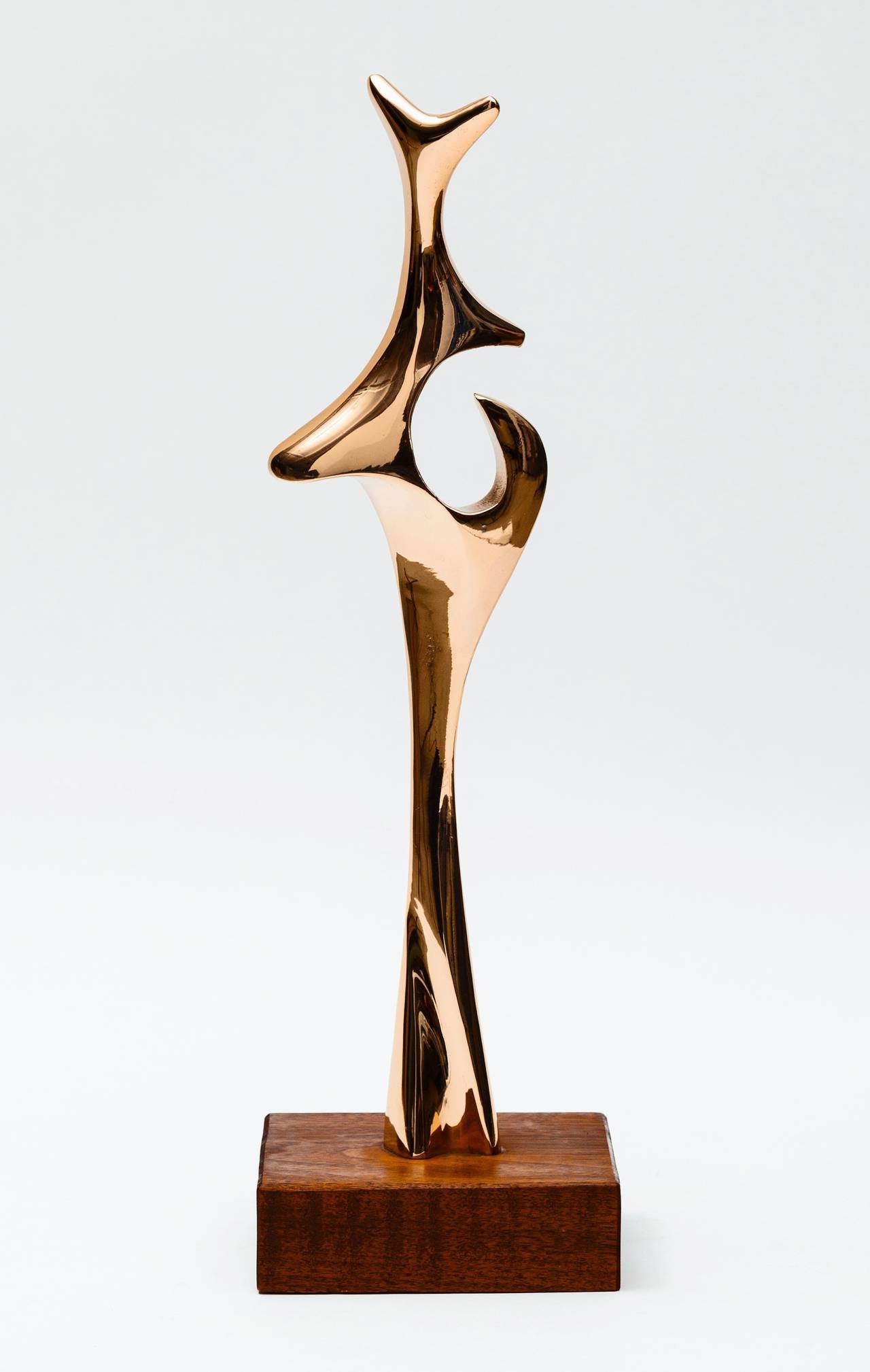 Fabulous biomorphic bronze sculpture in the manner of Antonio Grediaga Kieff mounted on a mahogany block. Unsigned.

Please call or use the contact dealer link below to reach us directly with any questions regarding this item.