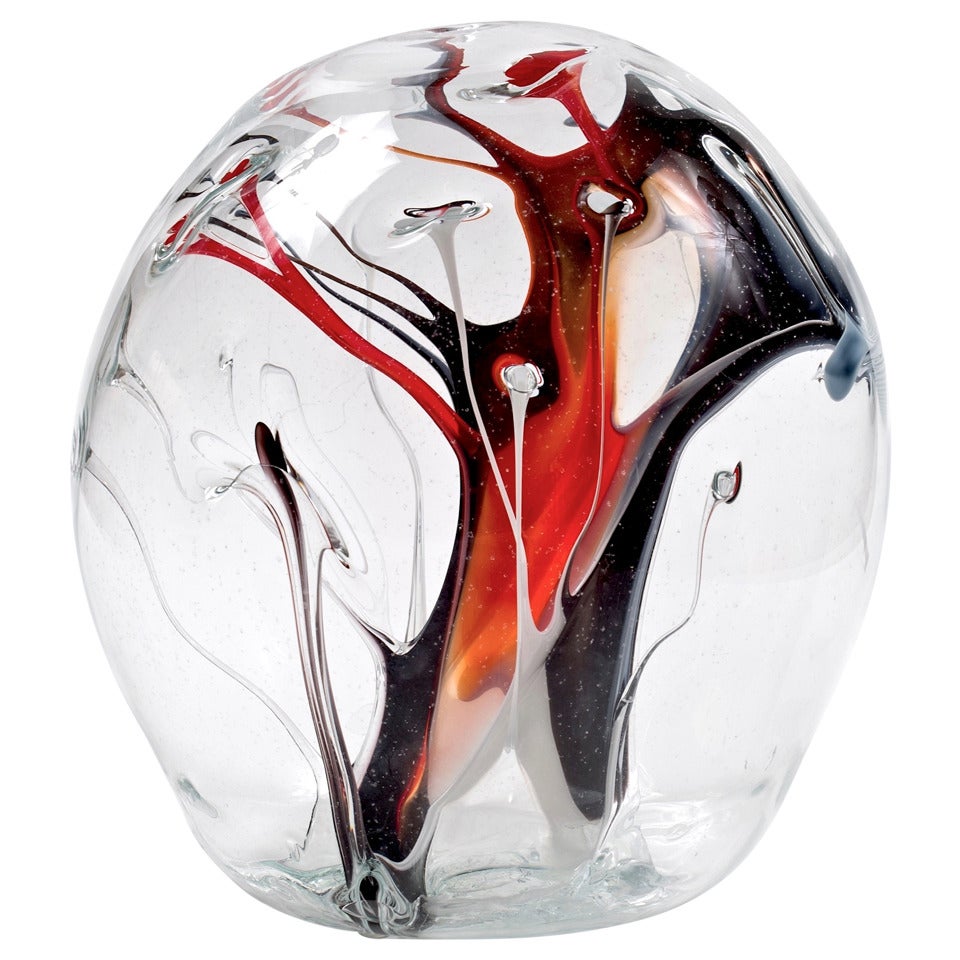 XL Peter Bramhall Glass Orb Sculpture