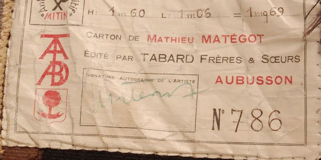 Lana Arazzo Aubusson di Mathieu Mategot in vendita
