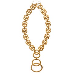 Gorgeous Gilt Panetta Necklace and Matching Earrings 5