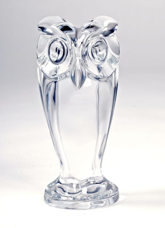 Sevres Crytal Owl Sculpture