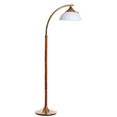 Bamboo and Brass Russel Wright Floor Lamp