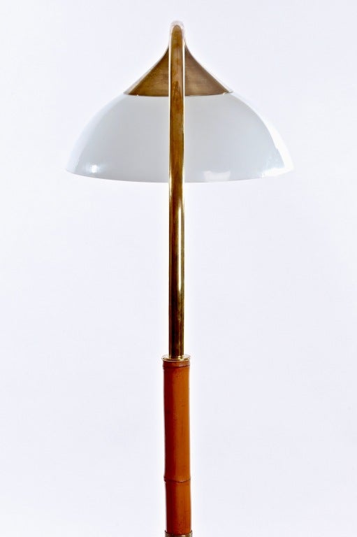 Bakelite Bamboo and Brass Russel Wright Floor Lamp