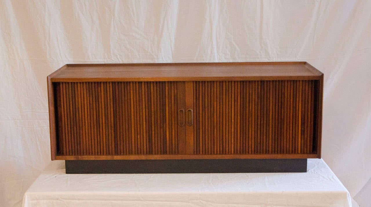 Mid-Century Modern Mid Century Walnut Low Record Cabinet
