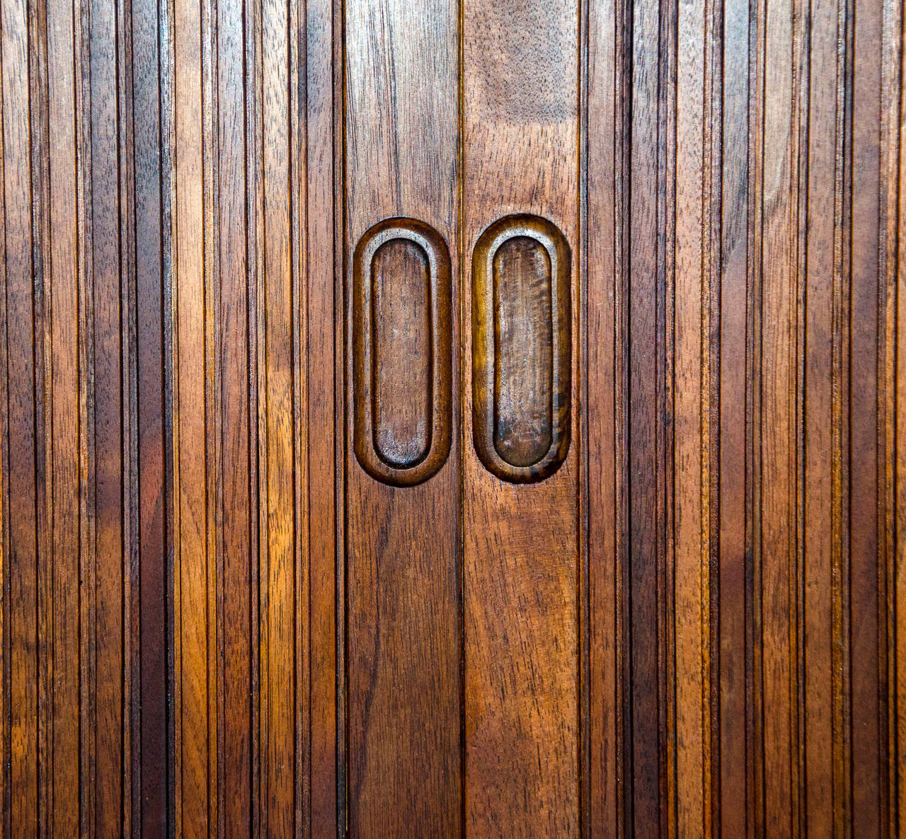 Mid Century Walnut Low Record Cabinet 2