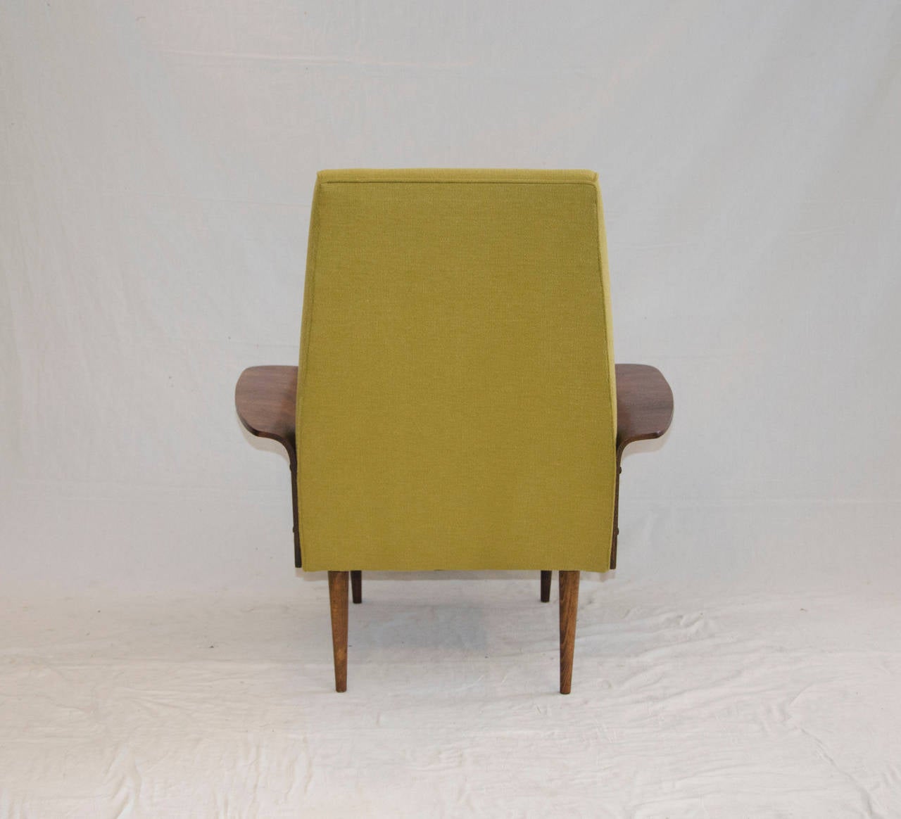 Walnut Bent Ply Lounge Chair in the Style of George Mulhauser 2