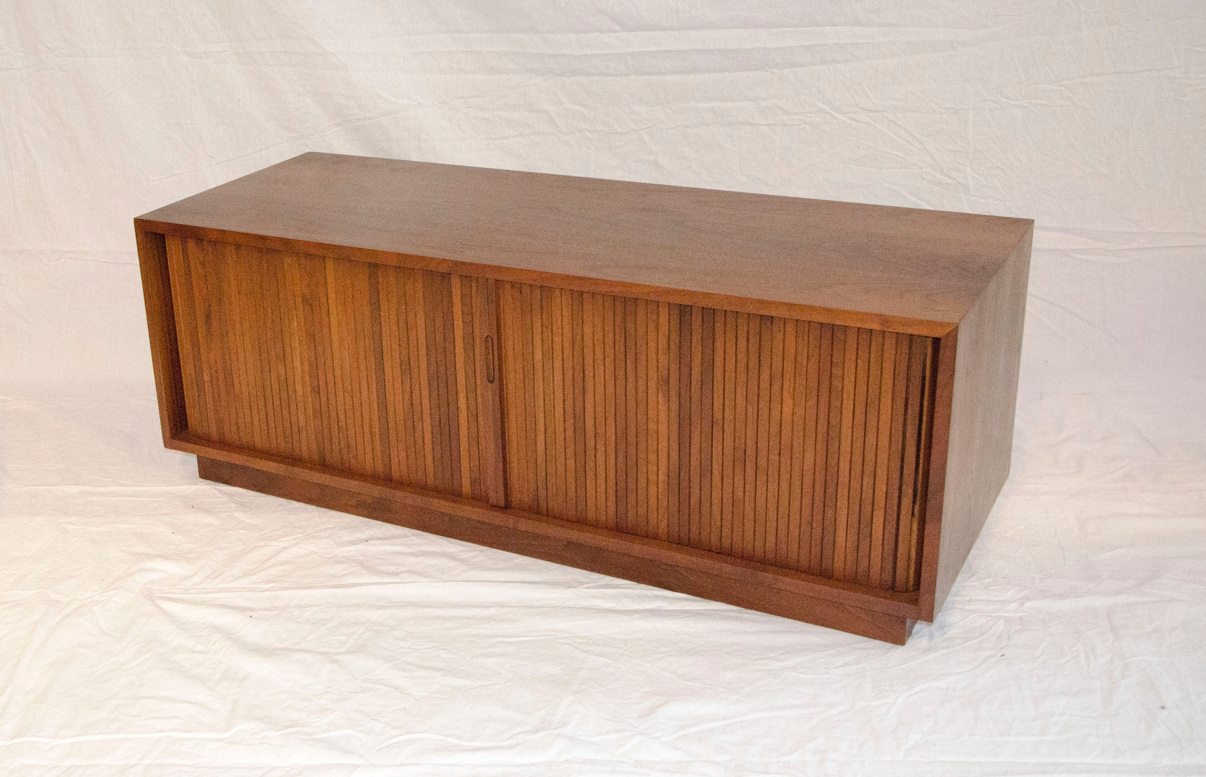 Mid Century Walnut Low Credenza - Record Storage
