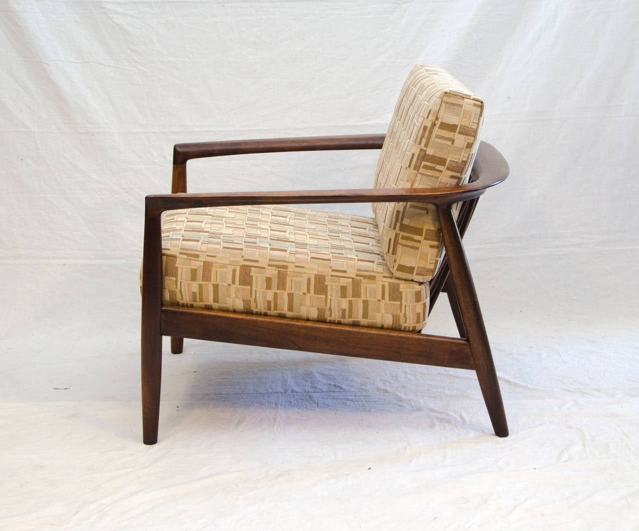 Mid-Century DUX Walnut Lounge Chair by Folke Ohlsson 1