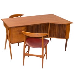 Danish Teak Desk Two Sided