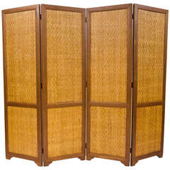 Mid Century Screen/Room Divider - Four Sections