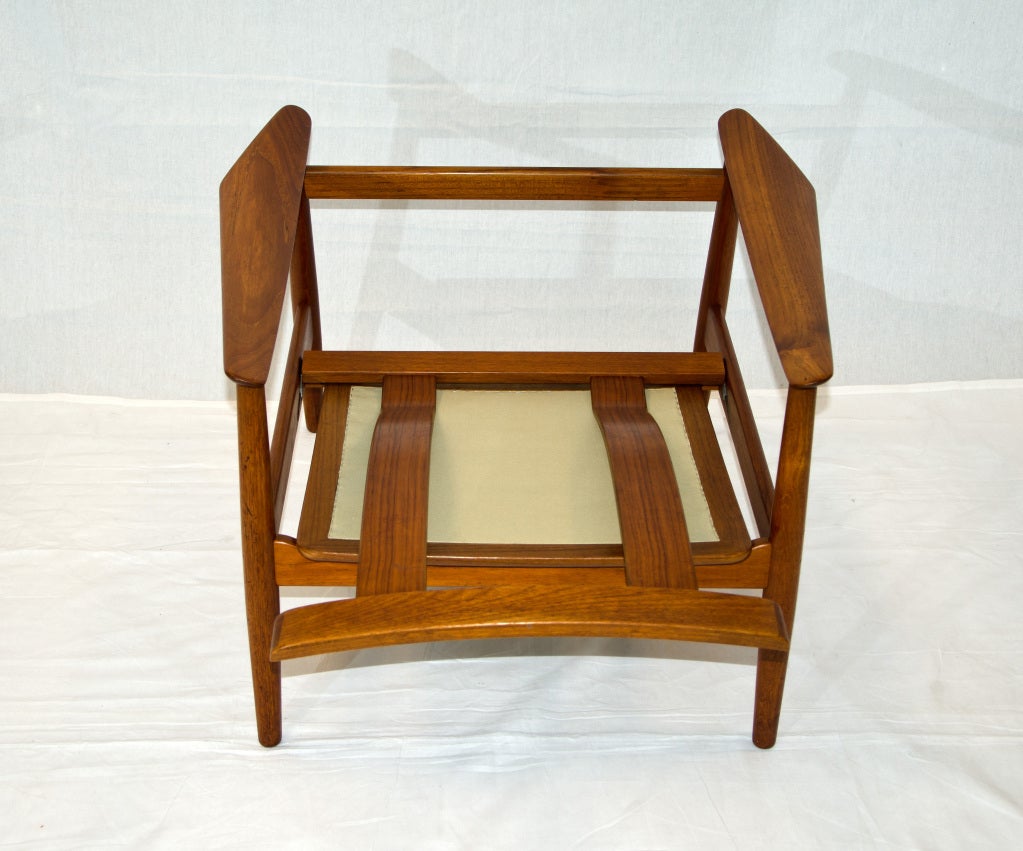Danish Teak Reclining Chair with Ottoman- Arne Vodder 1