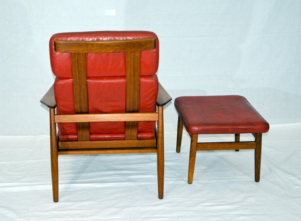 Danish Teak Reclining Chair with Ottoman- Arne Vodder 4