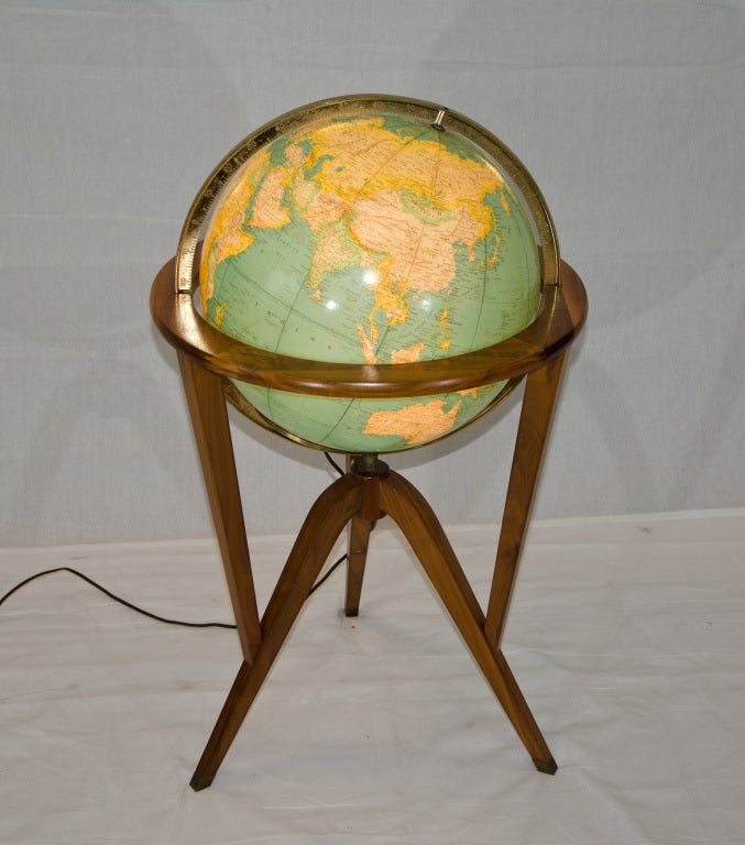 Paper Illuminated World Library Globe - Wormley for Dunbar