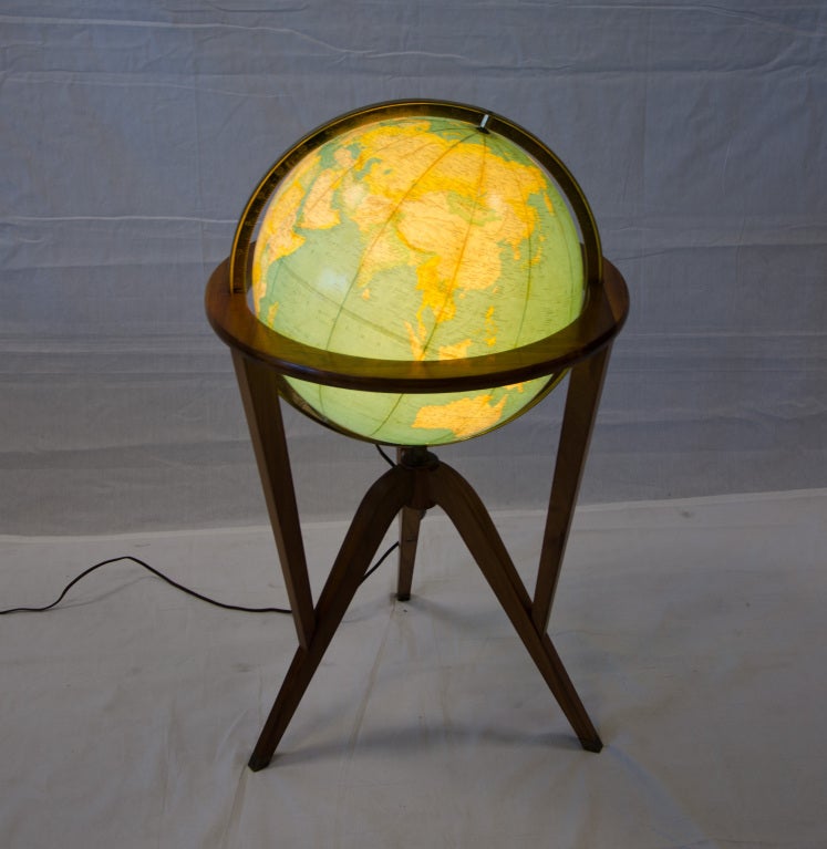 Illuminated World Library Globe - Wormley for Dunbar 1
