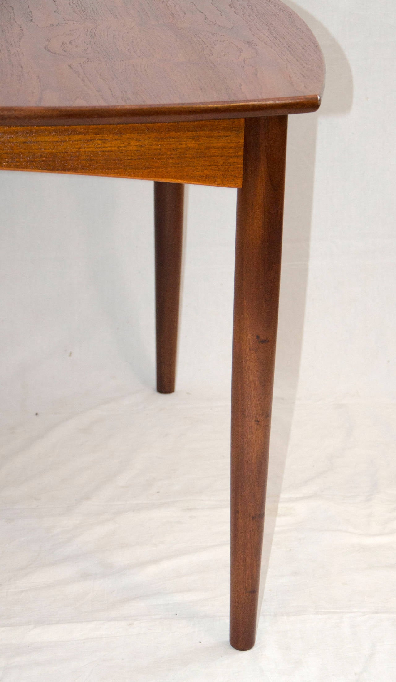 Danish Mid Century Small Walnut Dining or Game Butterfly Leaf Table