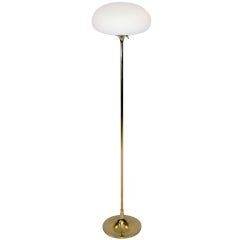 Mid Century Laurel Floor Lamp, Mushroom Shade