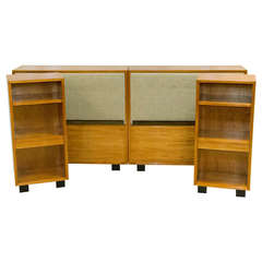 Mid Century Double Twin or King Size Bed and Two Night Stands by George Nelson