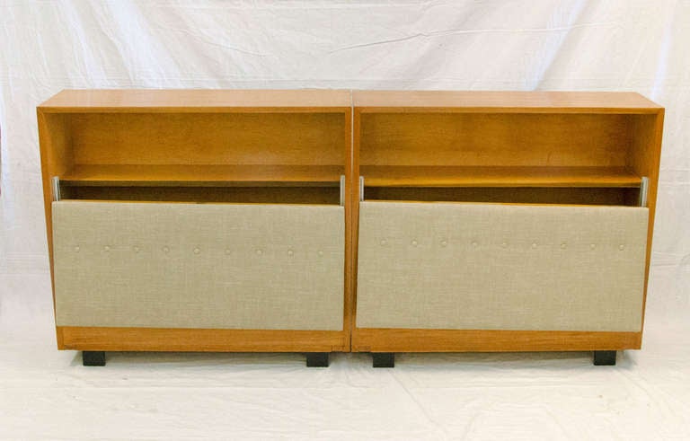 American Mid Century Double Twin or King Size Bed and Two Night Stands by George Nelson