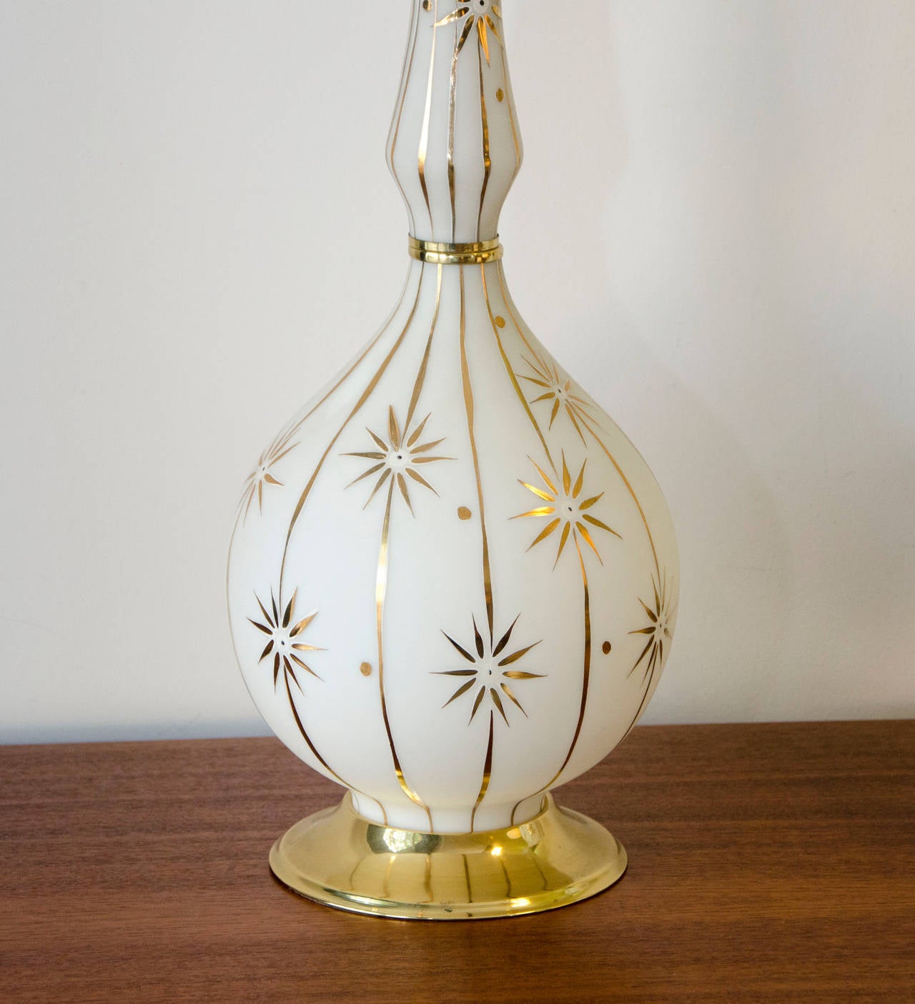 Paire de lampes en verre du milieu du siècle:: Hollywood Regency Bon état à Crockett, CA