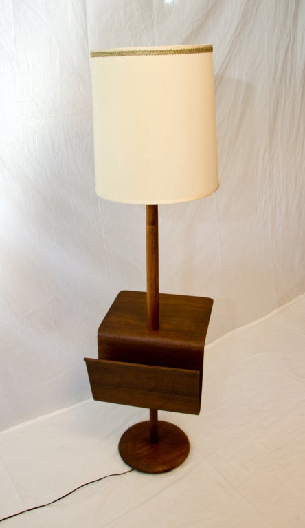 magazine rack with lamp