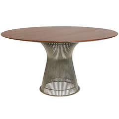 Knoll Rosewood Round Dining Table - Warren Platner