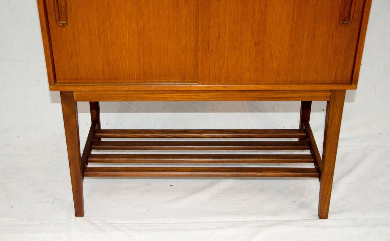 Mid Century Danish Teak Record Cabinet At 1stdibs