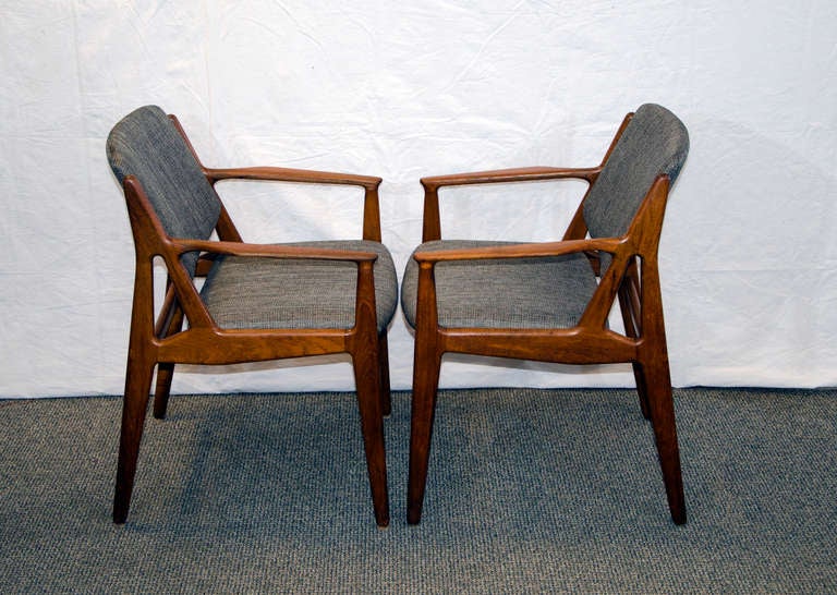 Danish Teak Swivel Back Dining Chairs Set of 6 Arne Vodder 4