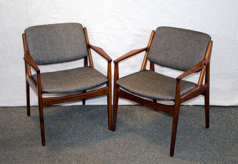Danish Teak Swivel Back Dining Chairs Set of 6 Arne Vodder 3