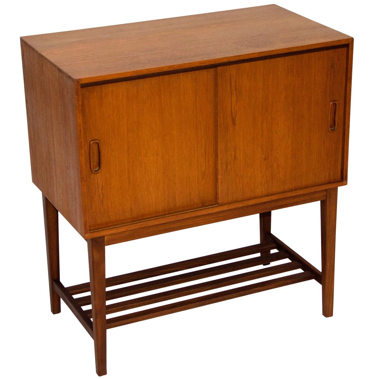 Mid-Century Danish Teak Record Cabinet