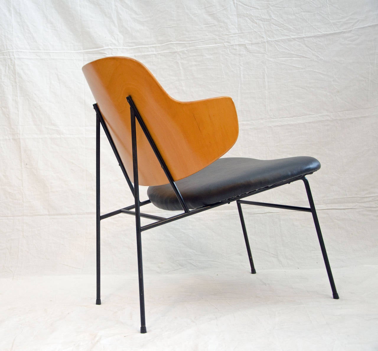 Birch Mid-Century Penguin Chair, Ib Kofod Larsen